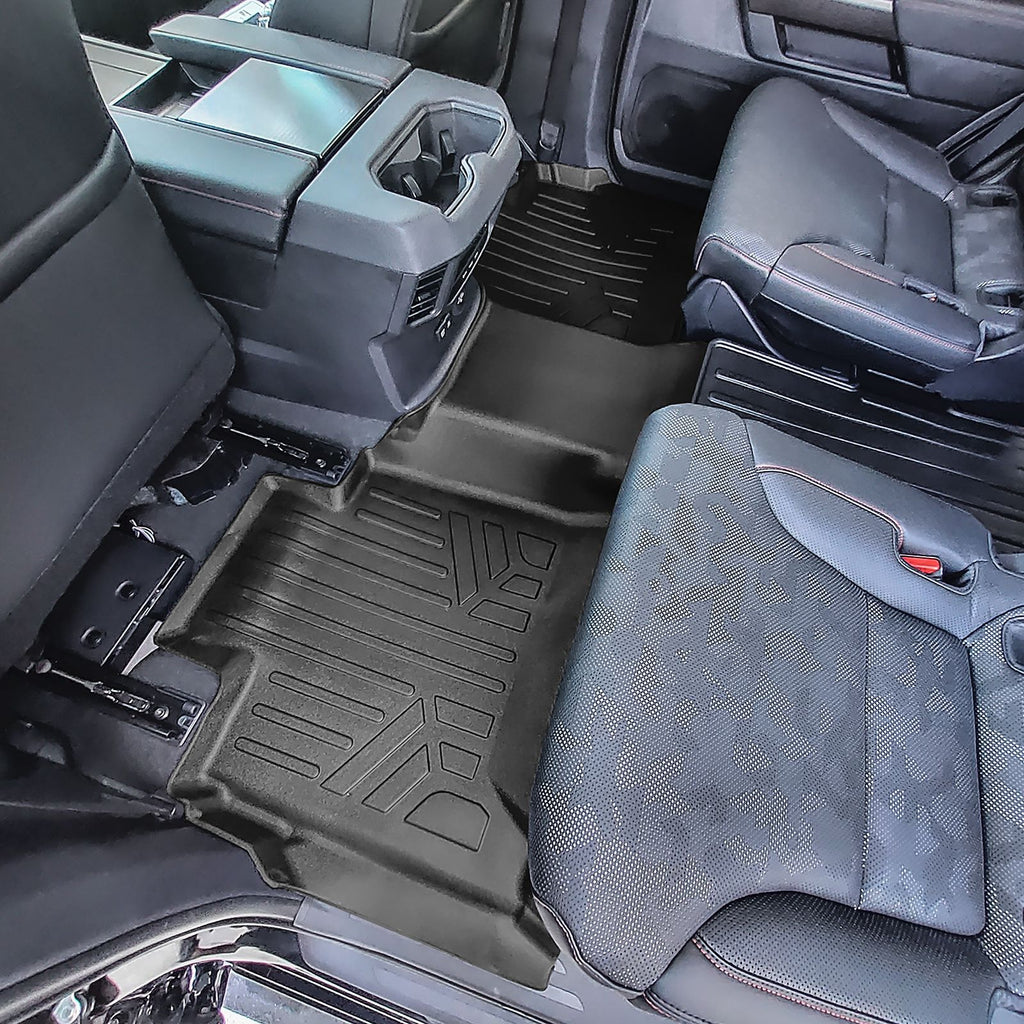 SMARTLINER Custom Fit All Weather Protection Black 3 Row Floor Mat Liner Set Compatible With 2023-2024 Toyota Sequoia (SA0699/B0699/C0699)