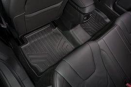 SMARTLINER Custom Fit Floor Mats 2nd Row Liner Black Compatible With 2013-2020 Ford Fusion / Lincoln MKZ (SB0133)