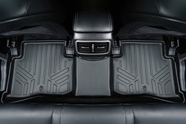 SMARTLINER Custom Fit Floor Mats 2nd Row Liner Black Compatible With 2016-2019 Hyundai Tucson / 2017-2021 Kia Sportage (SB0206)