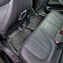 SMARTLINER All Weather Custom Fit Floor Mats 2nd Row Liner Black Compatible With 2020-2024 BMW X6 (SB0497)