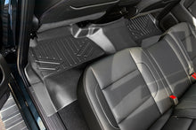 Load image into Gallery viewer, SMARTLINER Custom Fit Floor Mats 2nd Row Liner Black Compatible With Crew Cab 2014-2018 Silverado/Sierra 1500 - 2015-2019 2500/3500 HD (SB0382)
