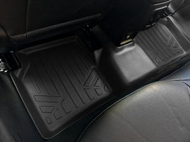 SMARTLINER Floor Mats 2nd Row Liner Black Compatible With 2017-2021 Compass with 1st Row Dual Driver Side Floor Hooks (SB0331)