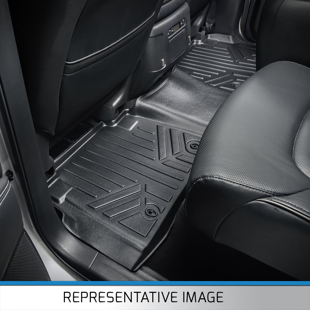 SMARTLINER Custom Fit Floor Mats 2 Row Liner Set Cocoa Compatible With 2015-2022 Chevy Colorado Crew Cab / GMC Canyon Crew Cab (SA3164/B3164)