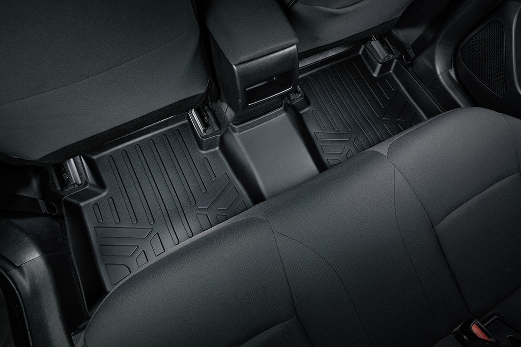 SMARTLINER Custom Fit Floor Mats 2nd Row Liner Black Compatible With 2020-2022 Toyota Corolla Sedan (SB0462)
