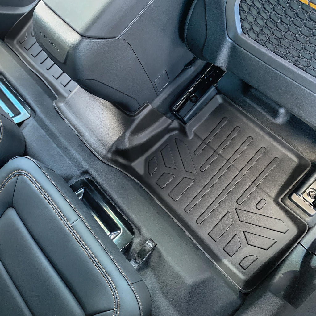 SMARTLINER All Weather Custom Fit 2nd Row Floor Mat Liner Set Compatible With 2021-2024 Ford Bronco (SB0616)