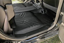 Load image into Gallery viewer, SMARTLINER Custom Fit Floor Mats 2nd Row Liner Black Compatible With Crew Cab 2014-2018 Silverado/Sierra 1500 - 2015-2019 2500/3500 HD (SB0136)