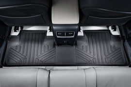 SMARTLINER Custom Fit Floor Mats 2nd Row Liner Black Compatible With 2016-2022 Lexus RX / 2018-2022 RXL (SB0222)