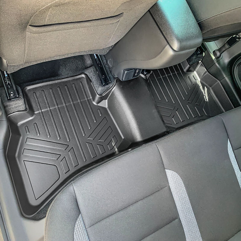SMARTLINER All Weather Custom Fit 2nd Row Floor Mat Liner Black Compatible With 2021 Chevrolet Trailblazer (SB0530)