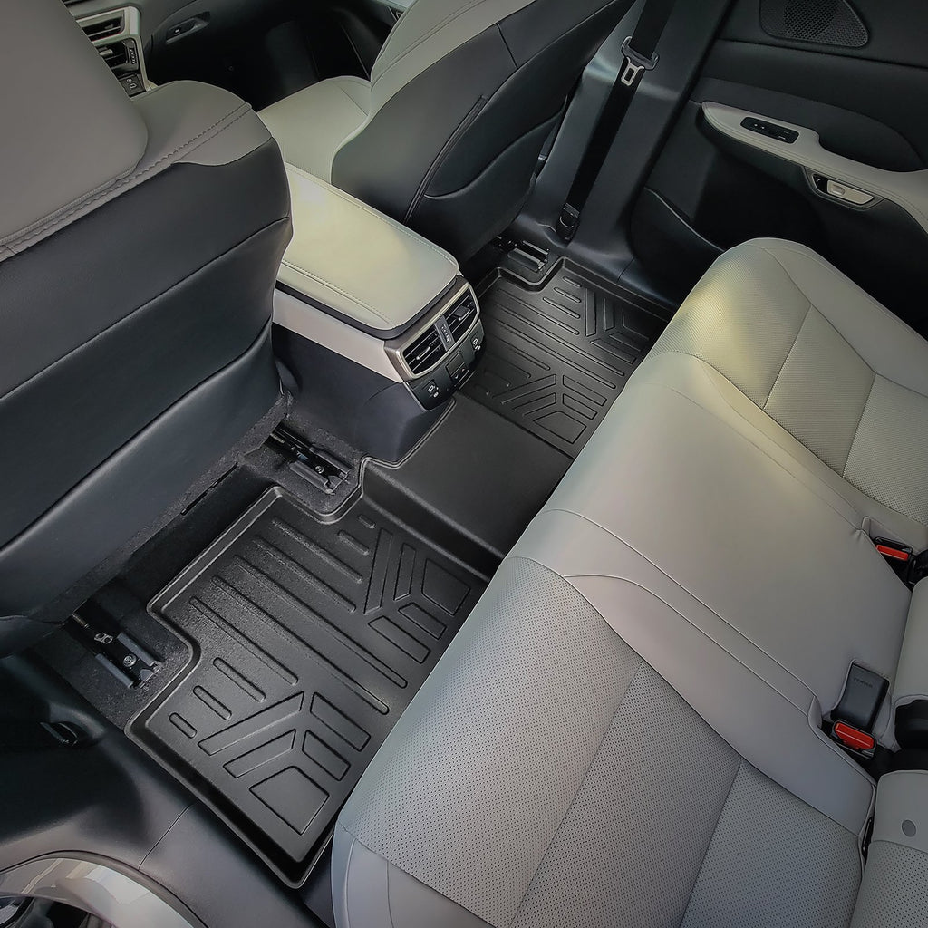 SMARTLINER All Weather Custom Fit Black 2nd Row Floor Mat Liner Set Compatible With 2023-2024 Lexus RX (SB0679)