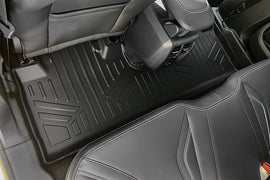 SMARTLINER Custom Fit All Weather Black 2nd Row Floor Mat Liners Compatible With 2021-2024 Ford Mustang Mach-E (SB0541)