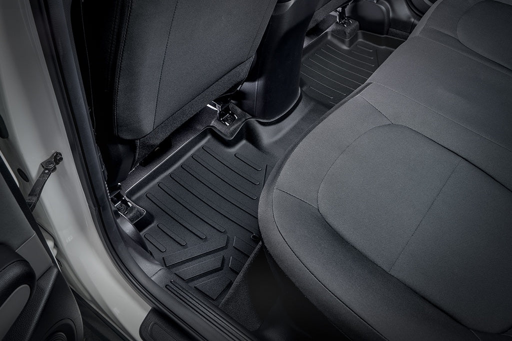 SMARTLINER Custom Fit Floor Mats 2nd Row Liner Black Compatible With 2014-2019 Kia Soul (SB0266)