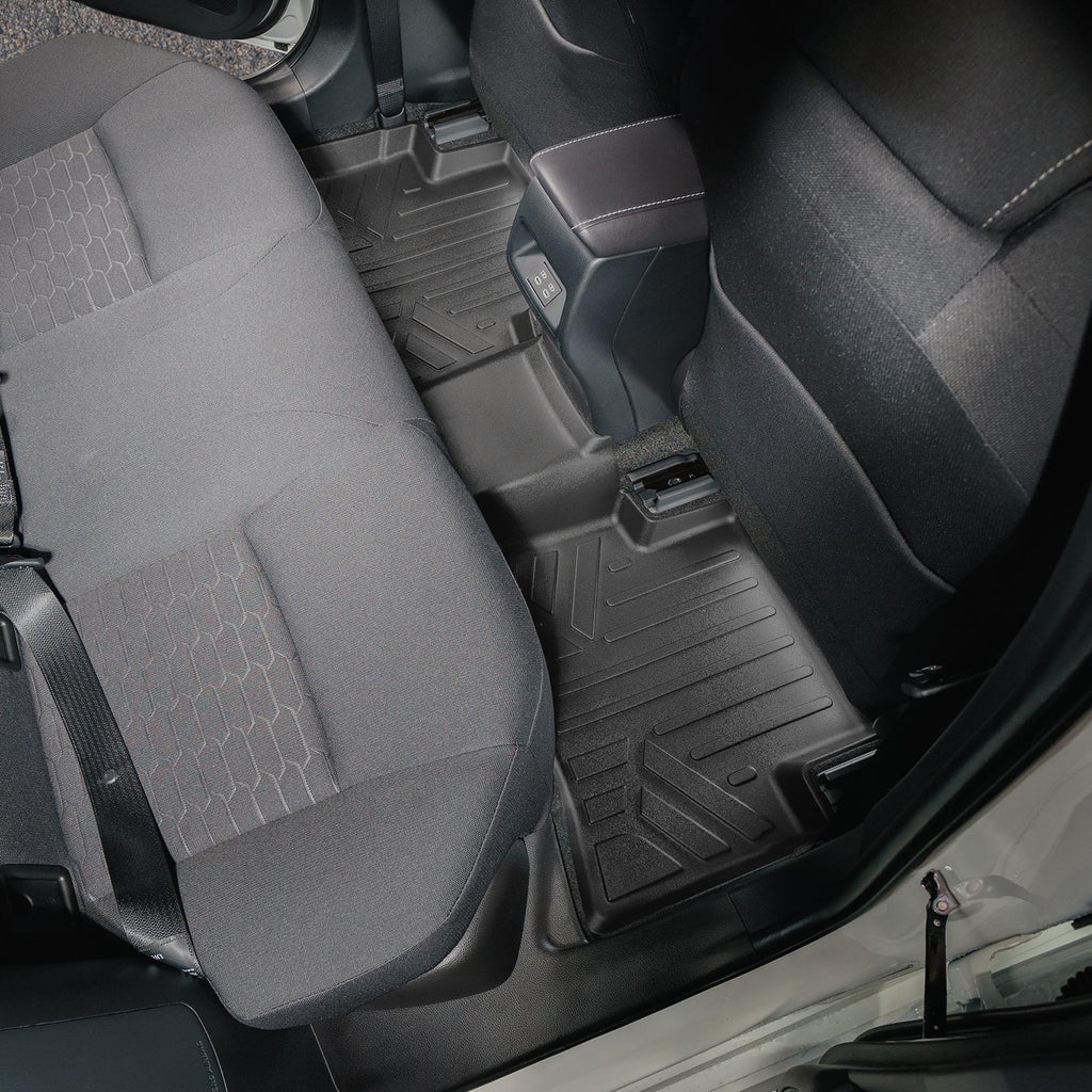 SMARTLINER Custom Fit Floor Mats 2nd Row Liner Black Compatible With 2019-2023 Toyota Corolla Hatchback (SB0424)