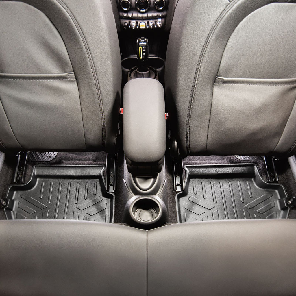 SMARTLINER Custom Fit All Weather 2nd Row Black Floor Mat Liners Compatible With 2022-2023 Mini Cooper SE (SB0594)