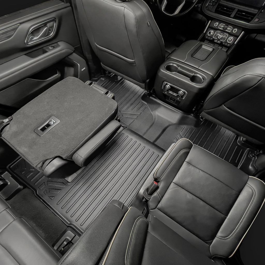 SMARTLINER 2nd & 3rd Floor Mat Liner Compatible With 2021-2023 Chevrolet Tahoe/ GMC Yukon w/ 2nd Row Bucket Seats (SB0524)