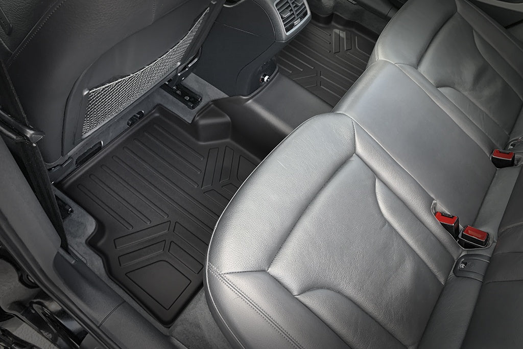 SMARTLINER Custom Fit All Weather Protection Black 2 Row Floor Liners Compatible With 2015-2018 Audi Q3 (SA0365/B0365)