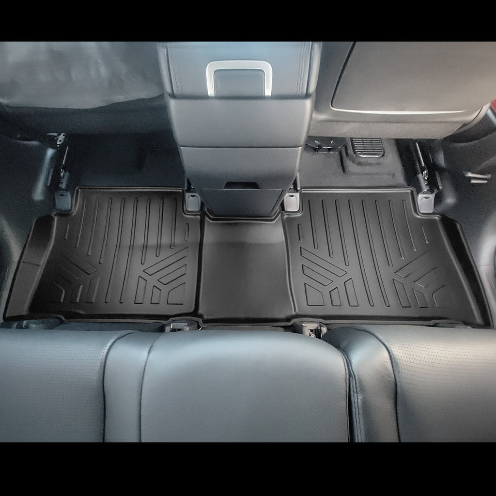SMARTLINER All Weather Custom Fit Black 2nd Row Floor Liners Compatible With 2024 Hyundai Santa Fe Hybrid (SB0751)