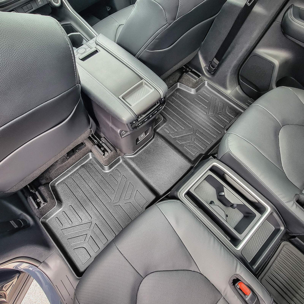 SMARTLINER Custom Fit All Weather Protection Black 2nd Row Liner Compatible With 2024 Toyota Grand Highlander (SB0719)