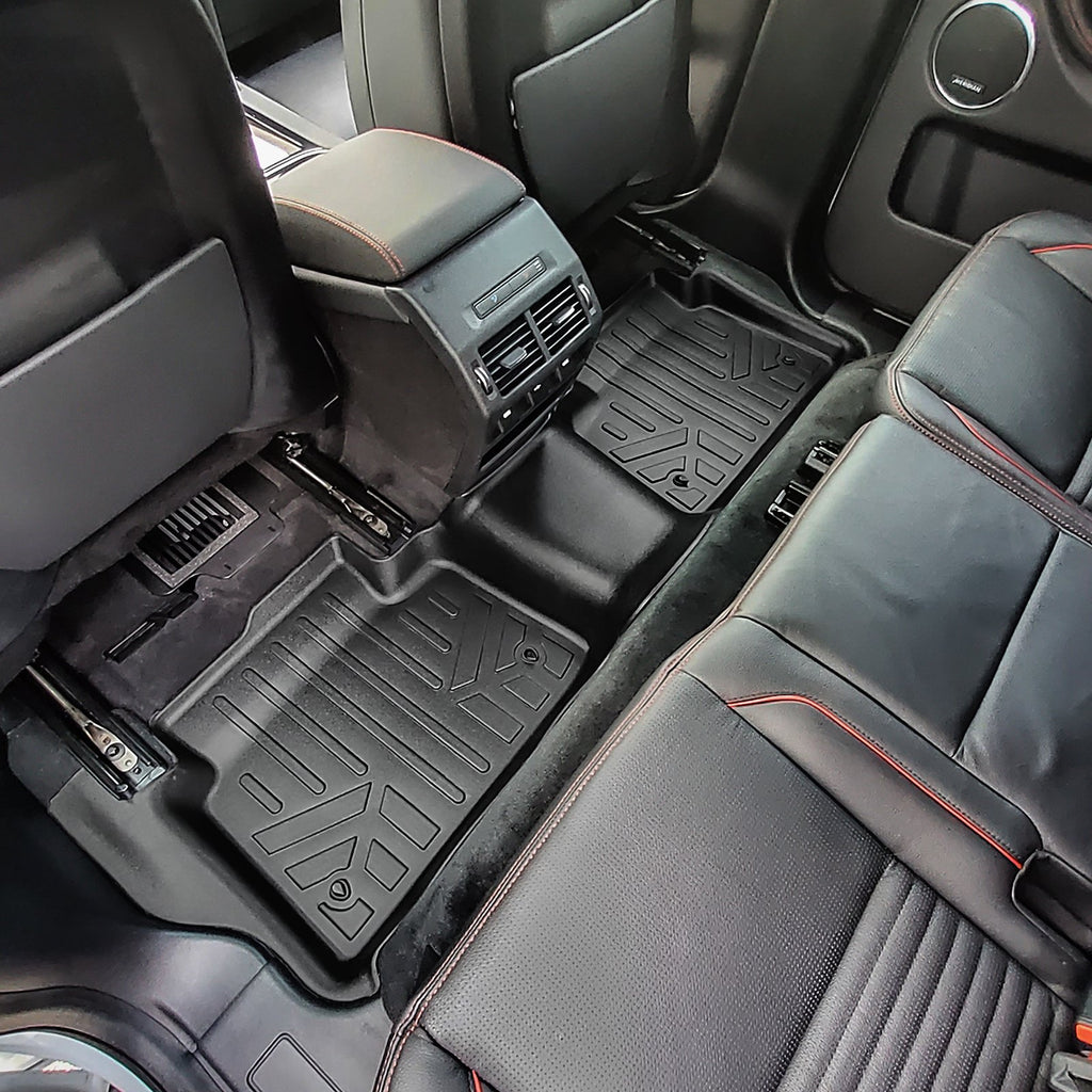 SMARTLINER All Weather Protection Custom Fit Black 2 Row Floor Mat Liner Set Compatible With 2020-2023 Land Rover Discovery Sport (SA0701/B0701)