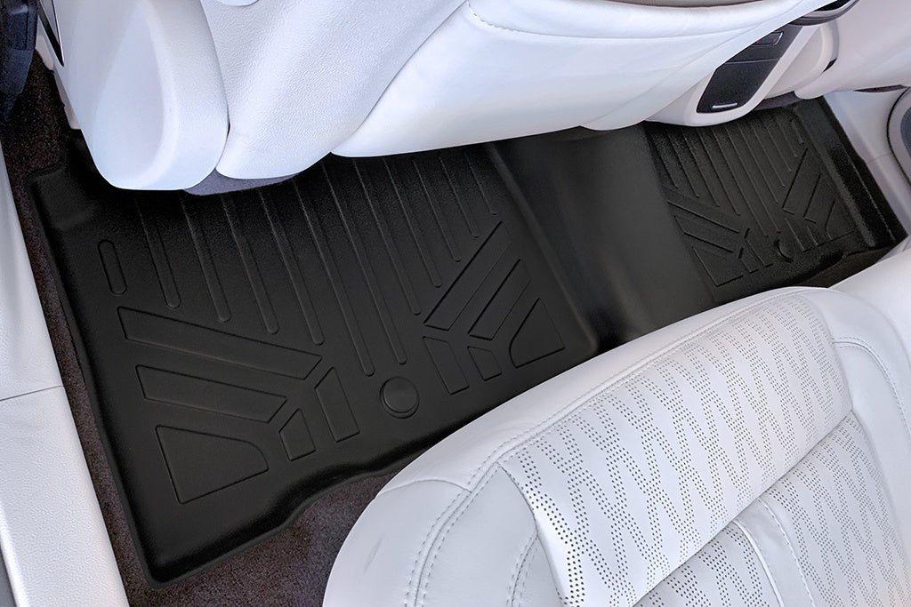 SMARTLINER Custom Fit All Weather Protection Black 2 Row Floor Liners & Cargo Liner behind the 2nd Row Seats Compatible With 2016-2018 Lincoln MKX (SA0446/B0446/D0446)