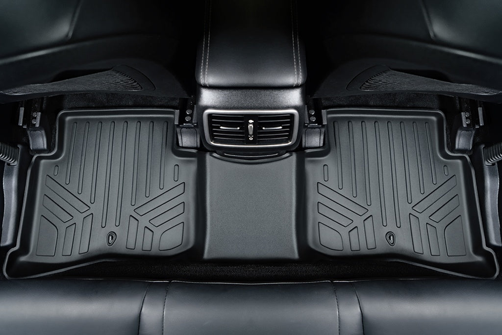 SMARTLINER Custom Fit Floor Mats 2 Row Liner Set Black Compatible With 2017-2022 Kia Sportage / 2019-2021 Hyundai Tucson (SA0244/B0206)