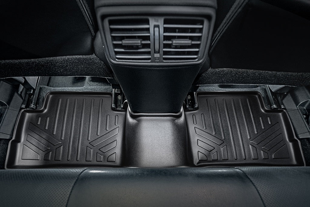 SMARTLINER Custom Fit Floor Mats 2 Row Liner Set Black Compatible With 2017-2021 Nissan Rogue Sport (SA0340/B0340)