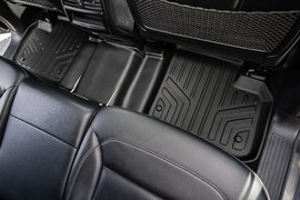 SMARTLINER Custom Fit Floor Mats 2nd Row Liner Black Compatible With 2012-2019 Mercedes Benz ML / GL / GLE / GLS Series (SB0104)