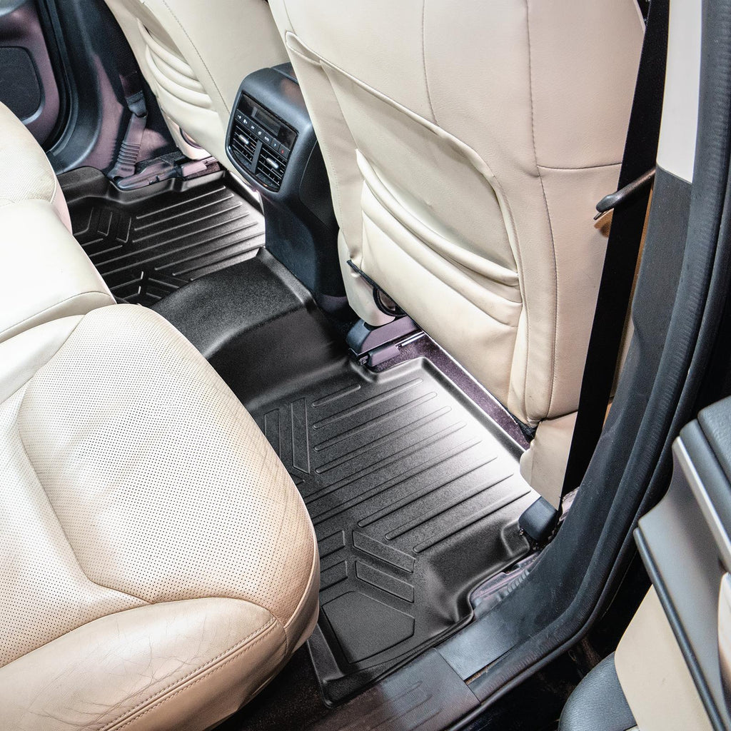 SMARTLINER Custom Fit All Weather Protection Black 3 Row Floor Liners & Cargo Liner behind the 3rd Row Seats Compatible With 2016-2023 Mazda CX-9 (SA0257/B0257/C0257/E0257)