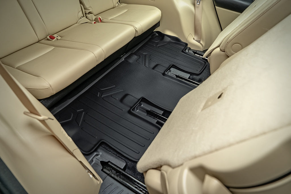 SMARTLINER Custom Floor Mats 2nd and 3rd Row Liner Black Compatible With 2014-2019 Toyota Highlander with Bucket Seats (SB0201)