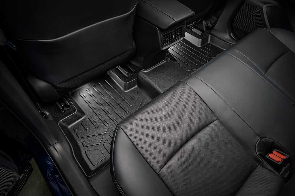 SMARTLINER Custom Fit All Weather Black 2 Row Floor Mat Liners and Cargo Liner Set Compatible With 2021-2023 Toyota Venza (SA0537/B0537/D0537)