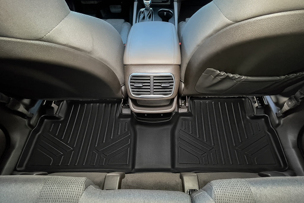 SMARTLINER Custom Fit All Weather Protection Black 2nd Row Liner Compatible With 2019-2020 Hyundai Santa Fe (SB0411)