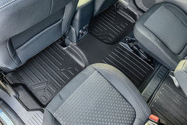 SMARTLINER Custom Fit Floor Mats 2nd Row Liner Black Compatible With 2014-2021 Transit Connect 2nd Row Bucket Seats W/Carpet Flooring (SB0478)