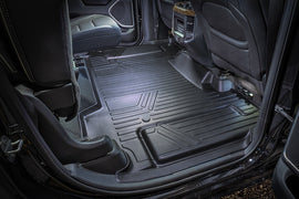 SMARTLINER Floor Mats 2nd Row Liner Black 19-22 Ram 1500 Crew Cab 1st Row Captain /Bench Seats and Without Rear Underseat Box (SB0369)