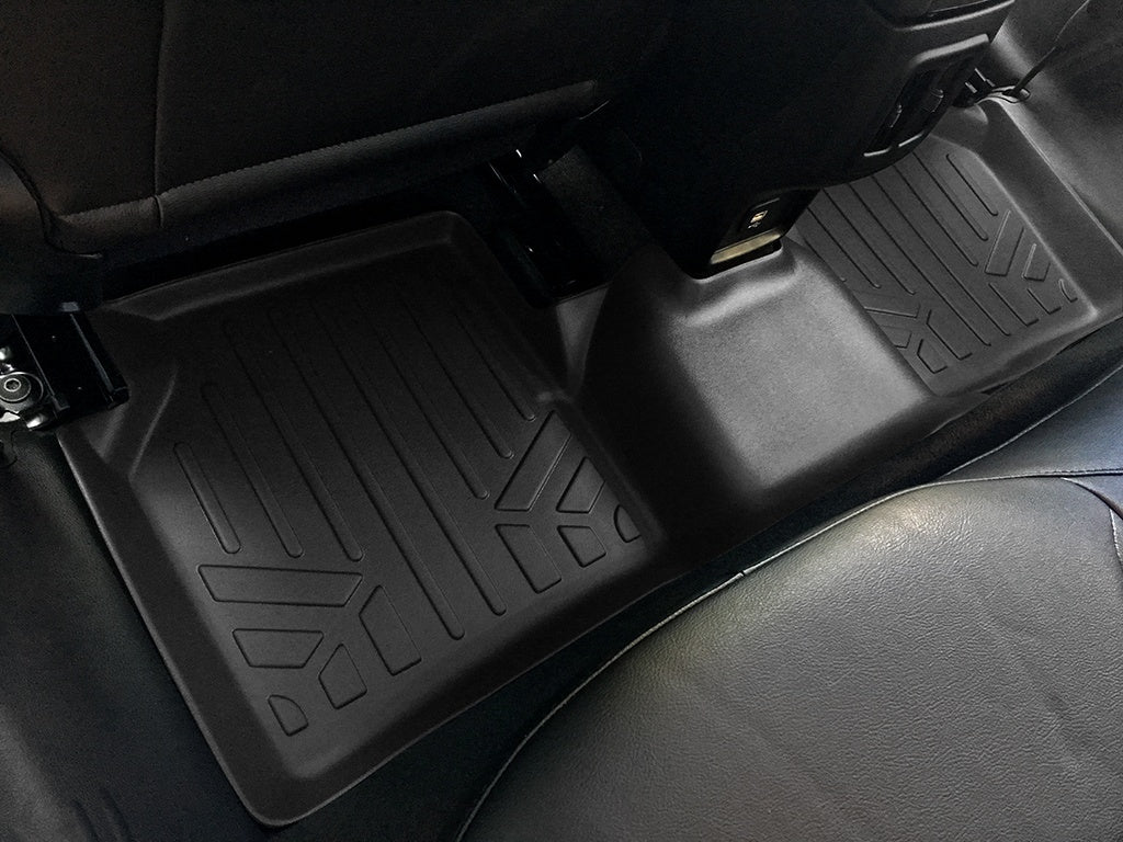 SMARTLINER Floor Mats 2 Rows - Cargo Liner Set Black Compatible With 2017-2021 Compass with Dual Driver Side Floor Hooks (SA0331/B0331/D0361)