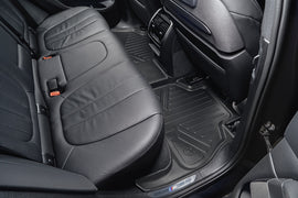 SMARTLINER Custom Fit Floor Mats 2nd Row Liner Black Compatible With 2019-2025 BMW X5 (SB0420)