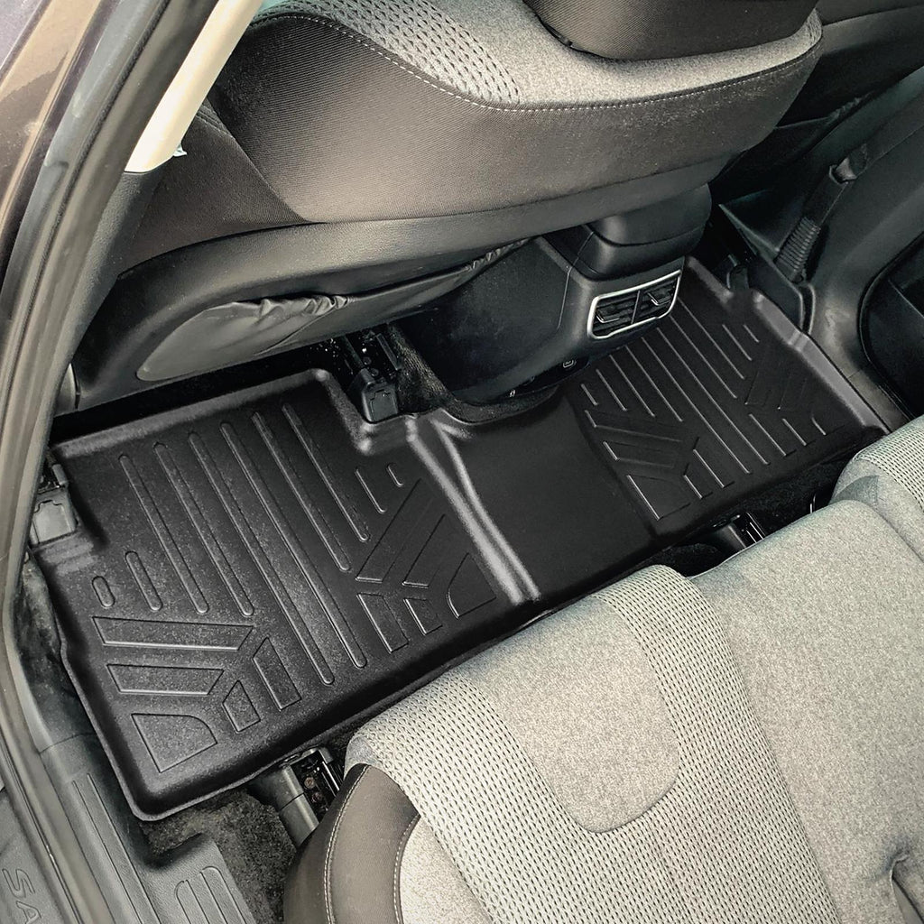 SMARTLINER Custom Fit Floor Mats 2 Rows and Cargo Liner Set Black Compatible With 2021-2023 Hyundai Santa Fe (SA0585/B0585/D0550)