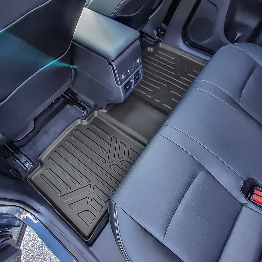 SMARTLINER All Weather Protection Custom Fit Black 2nd Row Floor Mat Liner Set Compatible With 2023-2024 Subaru Solterra EV (SB0684)