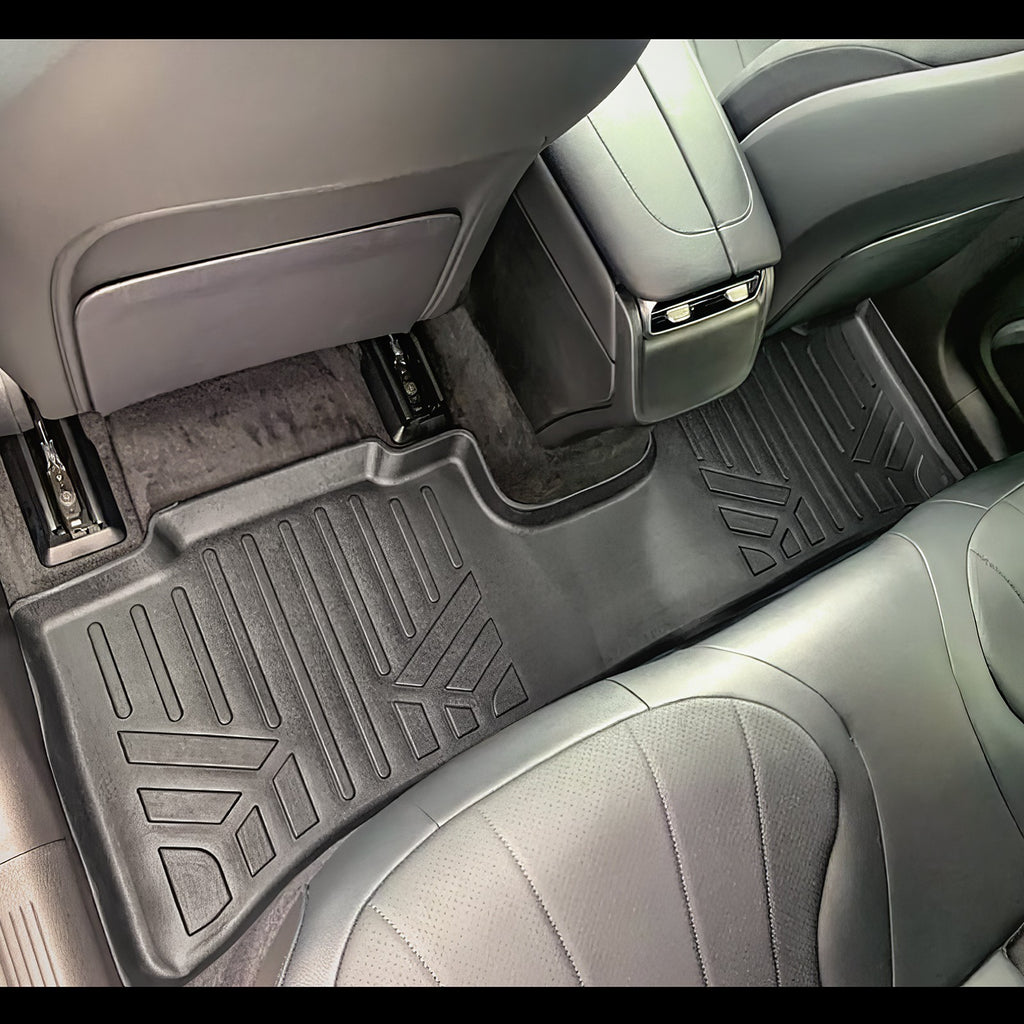 SMARTLINER All Weather Protection Custom Fit Black 2nd Row Floor Mat Liner Set Compatible With 2023-2024 Mercedes-Benz EQE SUV (SB0704)
