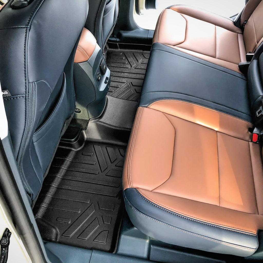 SMARTLINER Custom Fit All Weather Black 2 Row Floor Mat Liner Set Compatible With 2022-2024 Ford Maverick (SA0591/B0591)