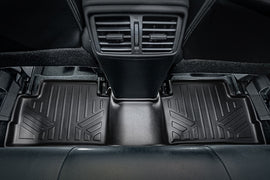 SMARTLINER Custom Fit Floor Mats 2nd Row Liner Black Compatible With 2017-2021 Nissan Rogue Sport (SB0340)