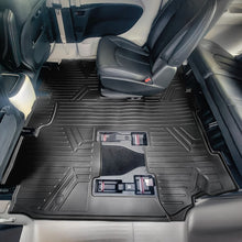 Load image into Gallery viewer, SMARTLINER Floor Mats 3 Rows and Cargo Liner Behind 3rd Row Set Black Compatible With 2017-2024 Chrysler Pacifica Hybrid Model Only (SA0232/B0349/E0232)