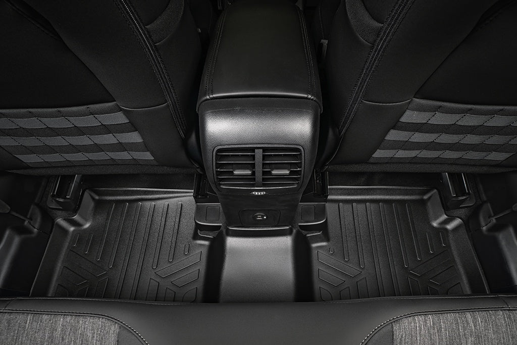 SMARTLINER Custom Fit All Weather Black 2 Row Floor Mats and Cargo Liner Set Compatible With 2021-2024 Ford Bronco Sport (SA0546/B0546/D0575)