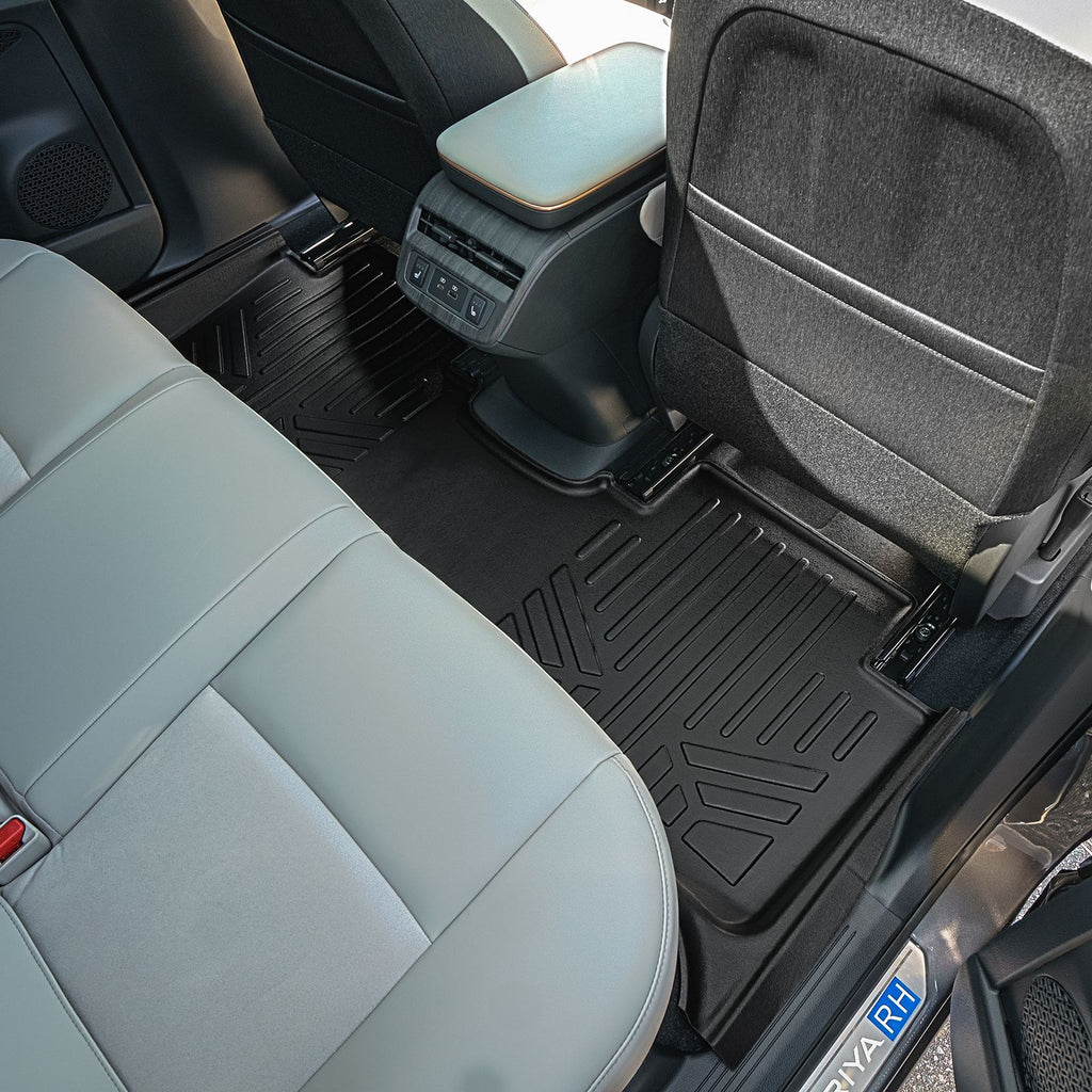 SMARTLINER All Weather Protection Custom Fit Black 2nd Row Floor Mat Liner Set Compatible With 2023-2024 Nissan Ariya (SB0676)