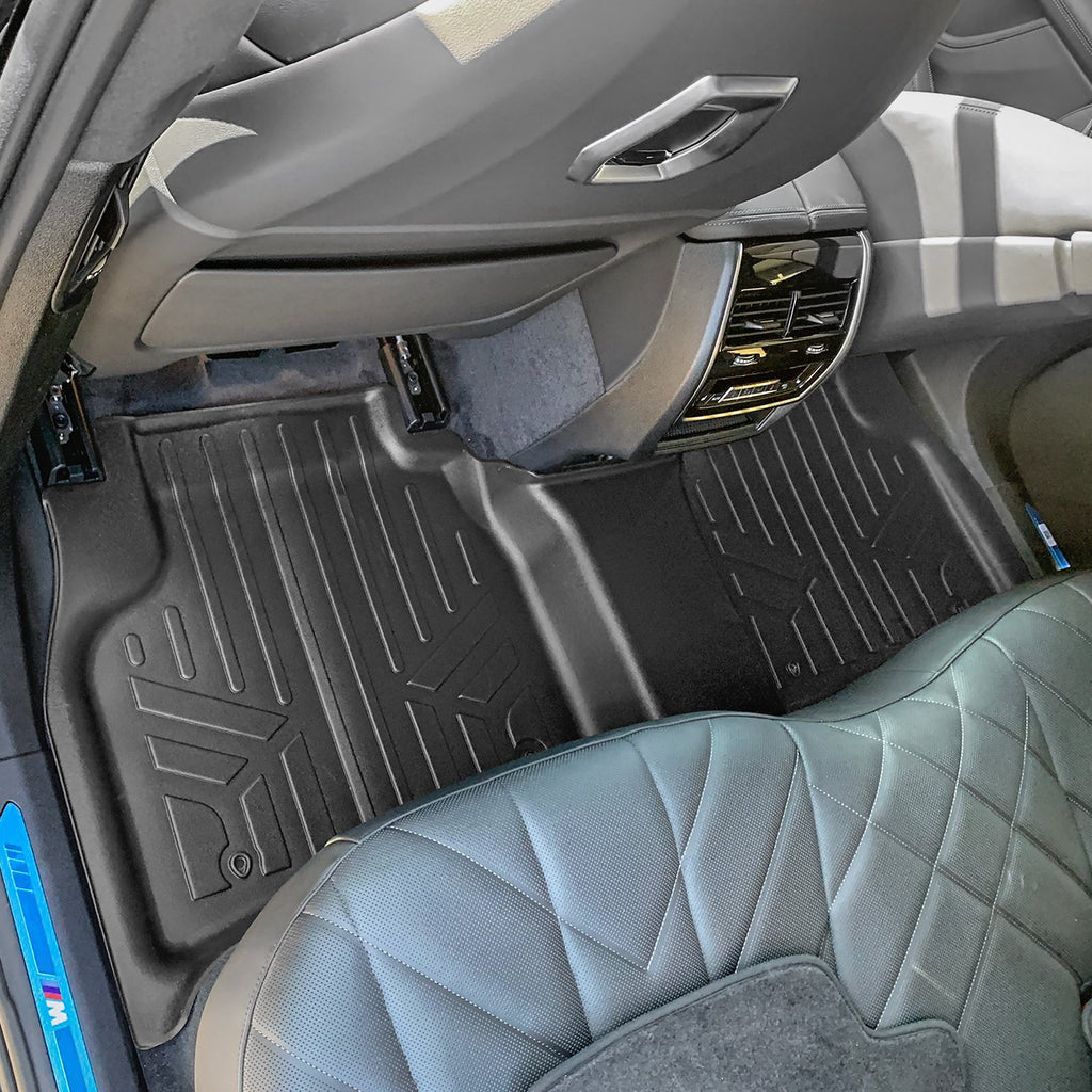 SMARTLINER Custom Fit All Weather Protection Protection Black 2 Row Floor Mat Liner Set Compatible With 2023-2024 BMW XM (SA0420/B0707)