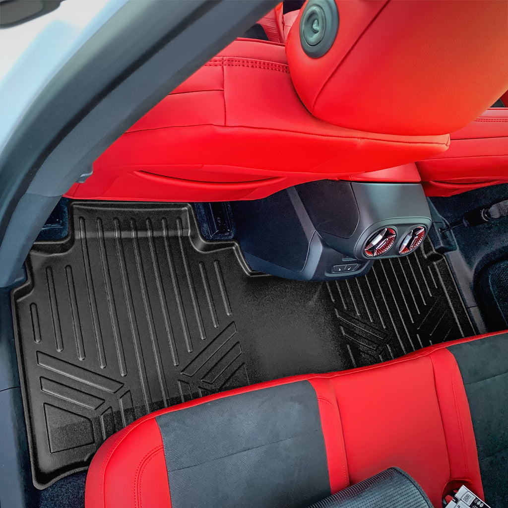 SMARTLINER Custom Fit All Weather Protection Black 2 Row Floor Liners & Cargo Liner behind the 2nd Row Seats Compatible With 2024-2025 Acura ZDX Type S (SA0755/B0739/D0755)