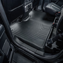 Load image into Gallery viewer, SMARTLINER Custom Fit Black 2 Row Floor Liner Set Compatible With 2017-2024 Ford F-250|F-350 Super Crew Cab with 1st Row Bucket Seats with no 2nd Row Under Seat Storage (SA0246/B0167)