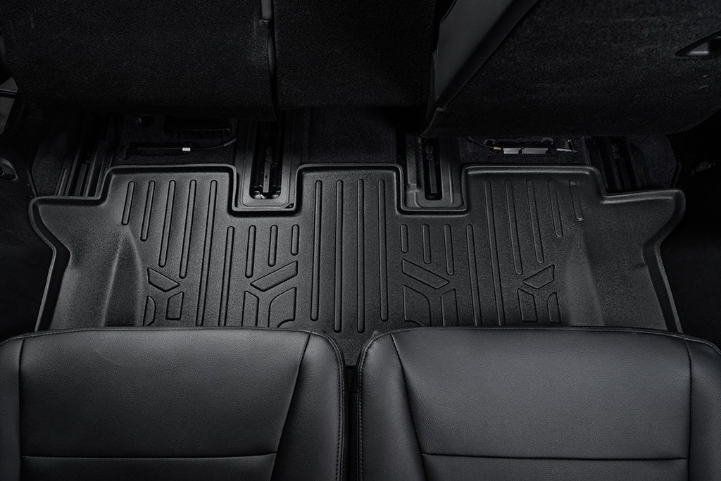 SMARTLINER Custom Fit Floor Mats 3 Rows and Cargo Liner Set Black Compatible With 2016-2020 Kia Sorento 7 Passenger Model Only (SA0191/B0191/C0191/D0191)