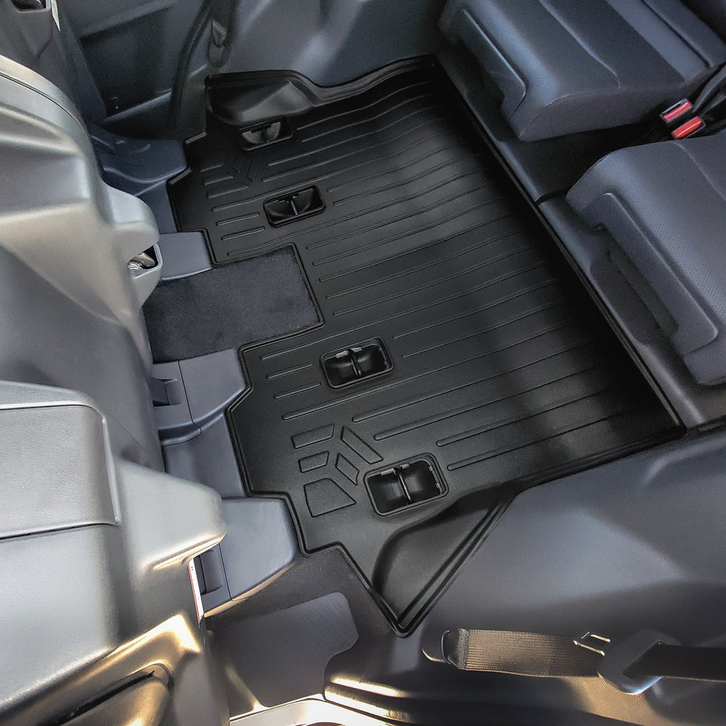 SMARTLINER Custom Fit All Weather Protection Black 3 Row Floor Liners Compatible With 2024-2025 Lexus GX (SA0750/B0750/C0750)