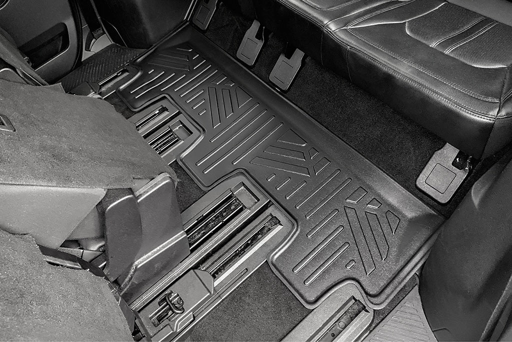 SMARTLINER Floor Mats - Cargo Liner Behind 2nd Row Set Black Compatible With 18-22 Expedition/Navigator 2nd Row Bench Seat (SA0350/B0351/C0351/D0350)