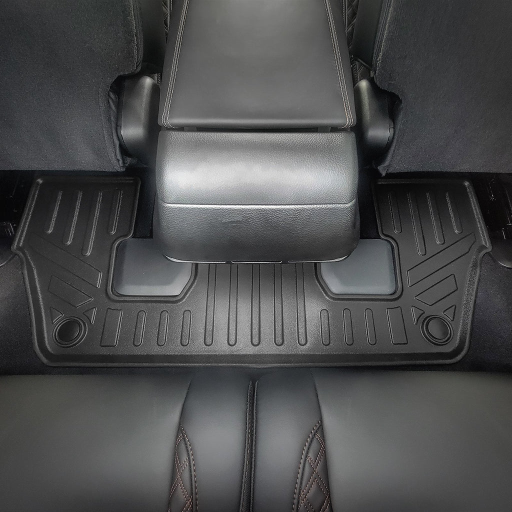 SMARTLINER All Weather Custom Fit Black 2nd Row Floor Mat Liner Set Compatible With 2021-2023 Jeep Grand Cherokee L (SC0644)