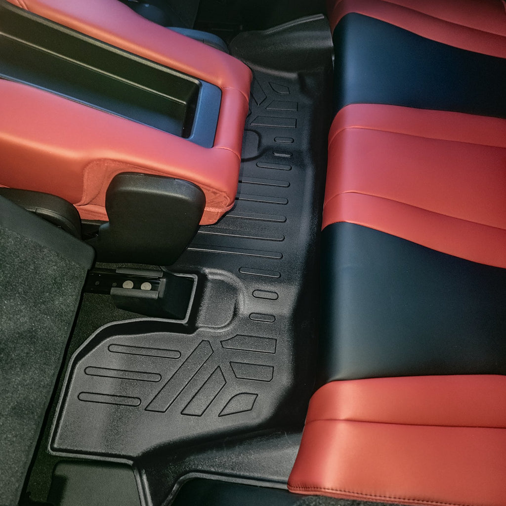 SMARTLINER Custom Fit All Weather Protection Black 3 Row Floor Liners Compatible With 2022-2025 Acura MDX (SA0581/B0581/C0581)